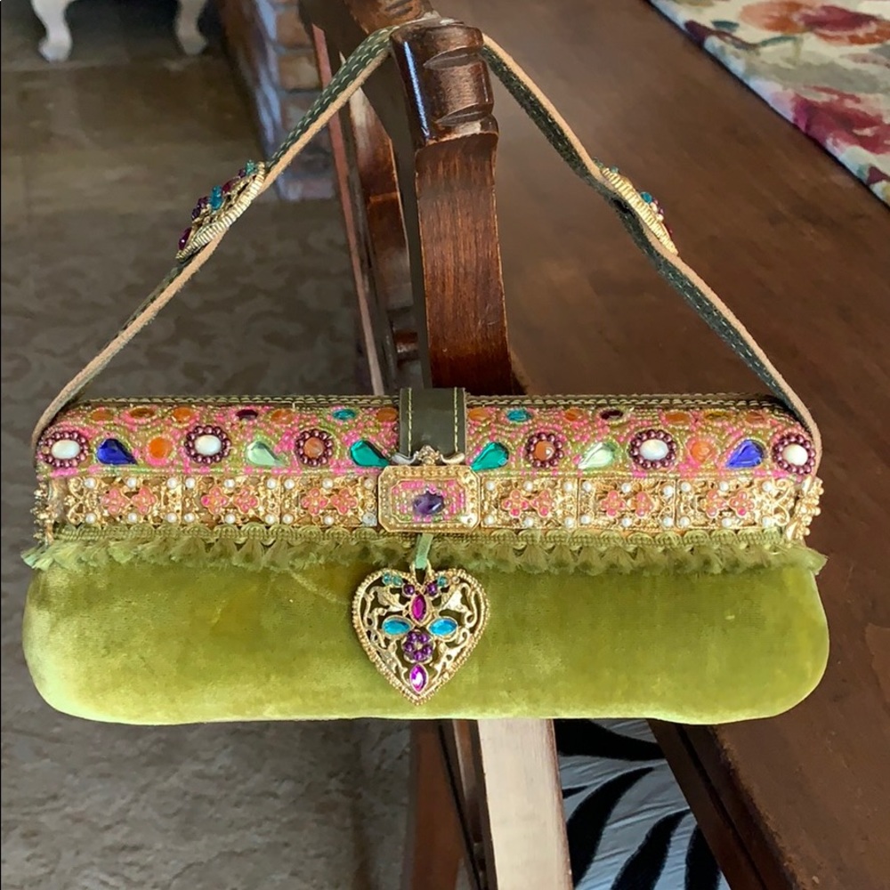Mary Frances velvet beaded bag